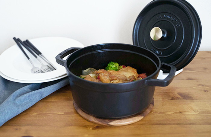 楽天市場】ストウブ staub ピコ ココット ラウンド 22cm 黒 40509-305