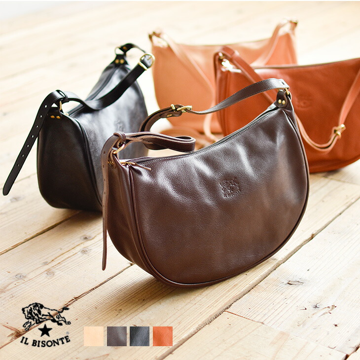 ◇【国内正規販売店】[411758]IL BISONTE(イルビゾンテ)三日月型