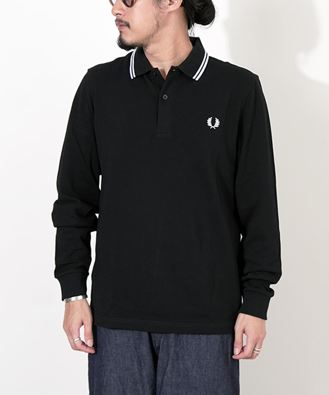 M3636]FRED PERRY(フレッドペリー) LS TWIN TIPPED SHIRT ポロシャツ