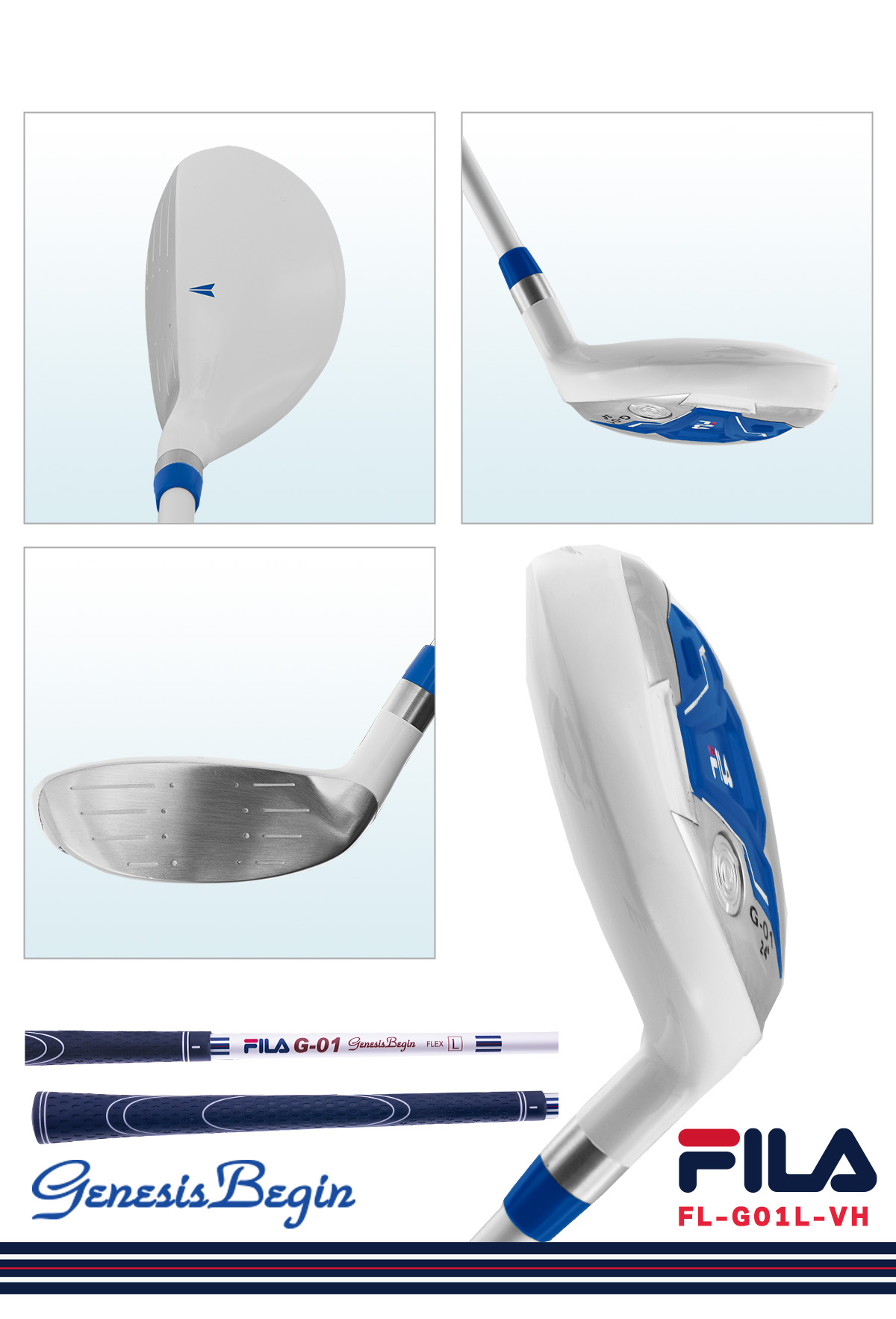 FILA GOLF レディース ゴルフ クラブ セットホワイトブルー 右用 FL