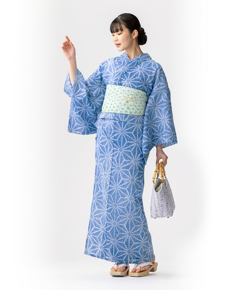 クーポンで2500円OFF＞【フリーサイズ】浴衣 有松絞り 2025 麻の葉