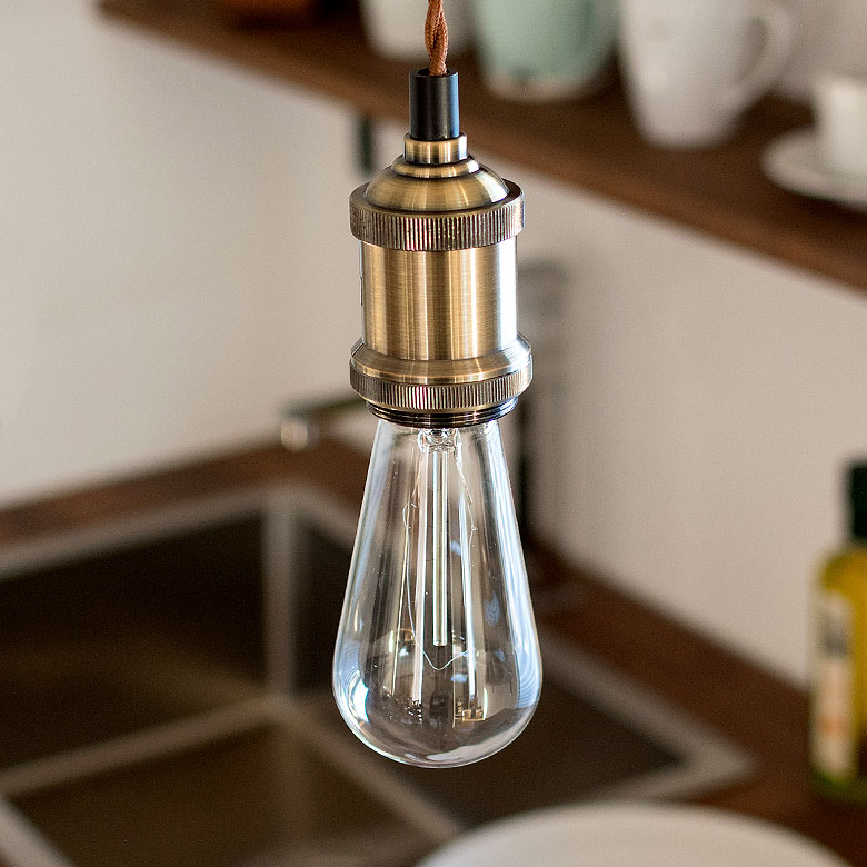 楽天市場】エジソン電球付き ペンダントライト 照明 裸電球 おしゃれ