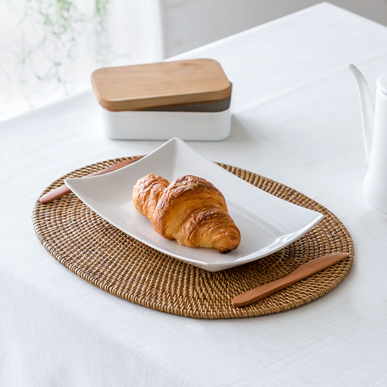 楽天市場】ラタン編みランチョンマット30×40cm オーバルタイプ 楕円形