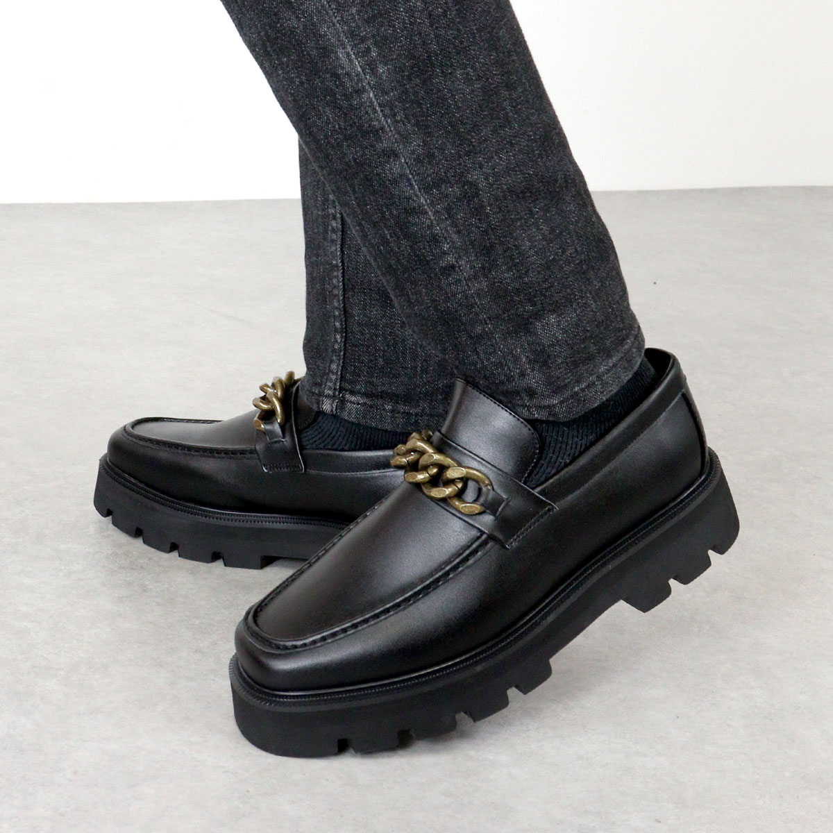 楽天市場】30%OFF 【ラスイチSALE】 ローファー メンズ 厚底 4.5cm