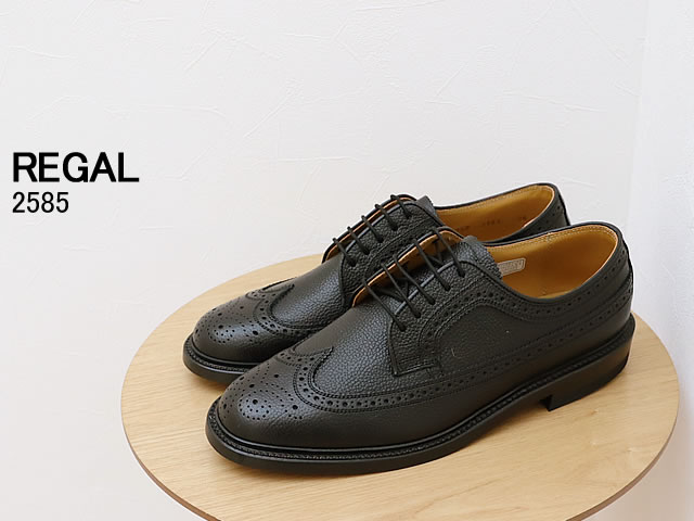 REGAL リーガル ウィングチップ 2585 BLACK ブラック ビジネスシューズ