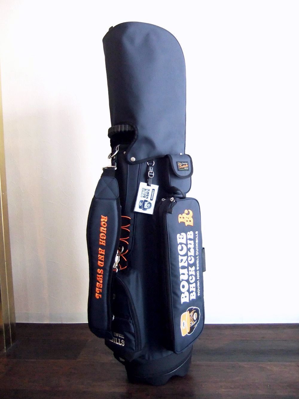 Rough & Swell キャディバッグ ネイビーイエロー Rough & Swell