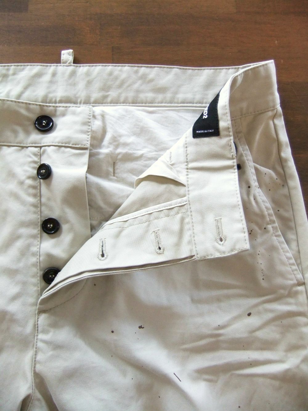 Dsquared2 - D2 STAMPS SEXY CHINO PANTS ロゴ プリント加工チノパンツ