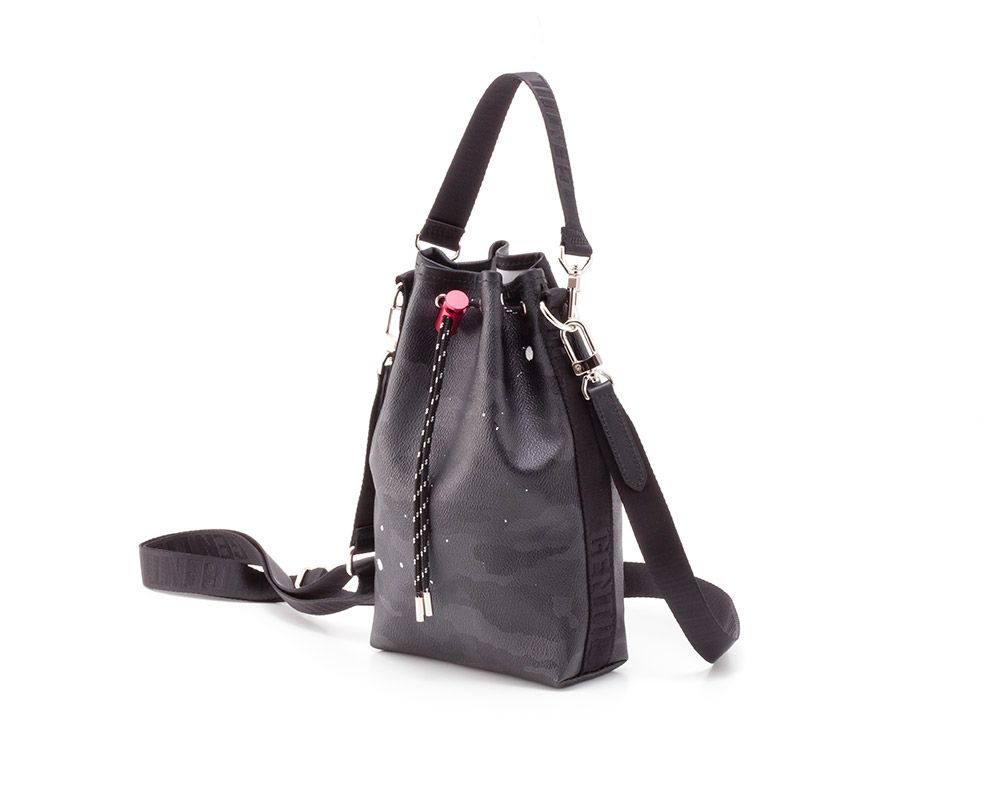 GENTIL BANDIT - 2WAY巾着バッグ / ブラックカモ | Tempt