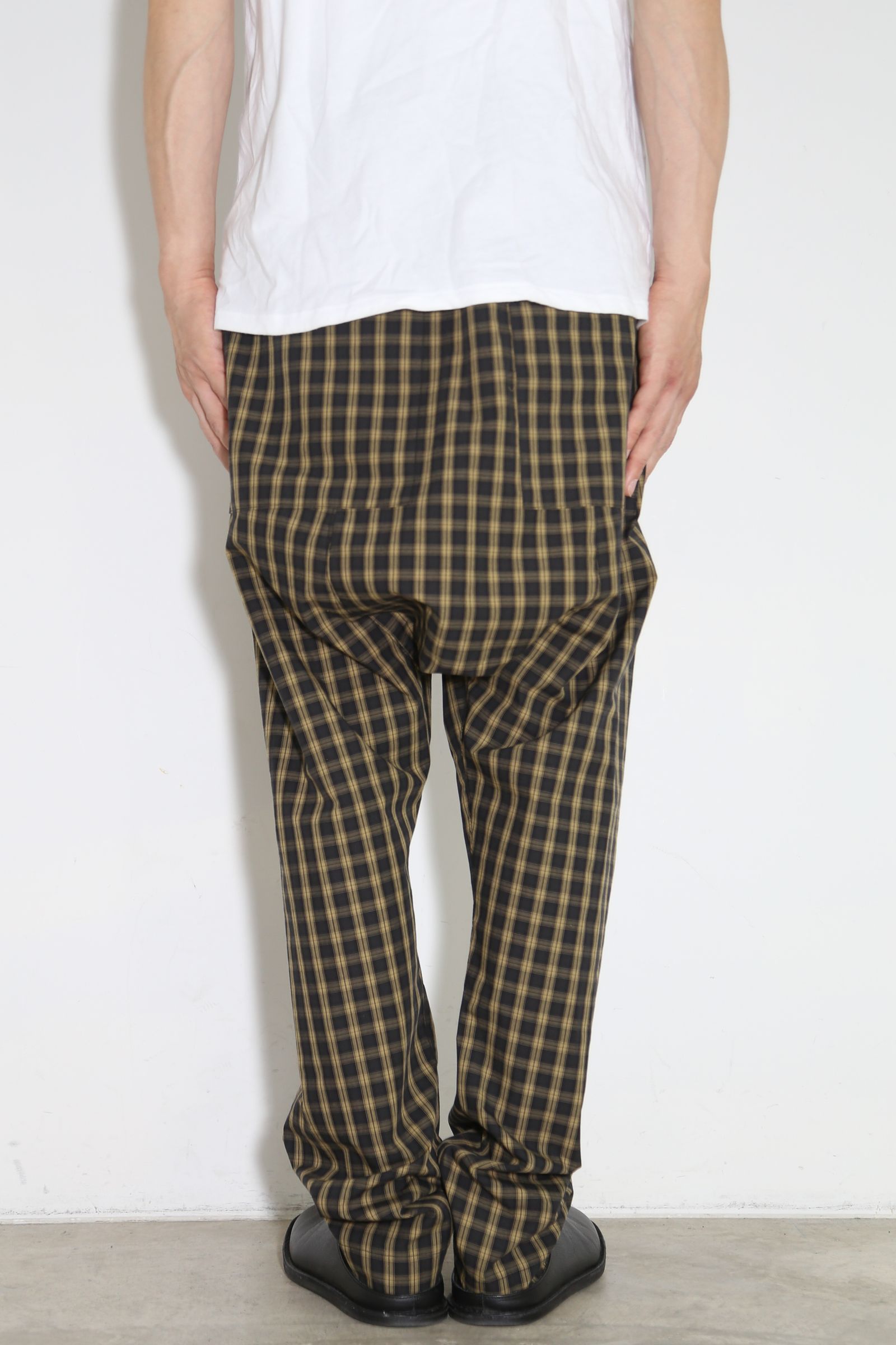 A.F ARTEFACT - チェックフロントジップサルエルイージーパンツ