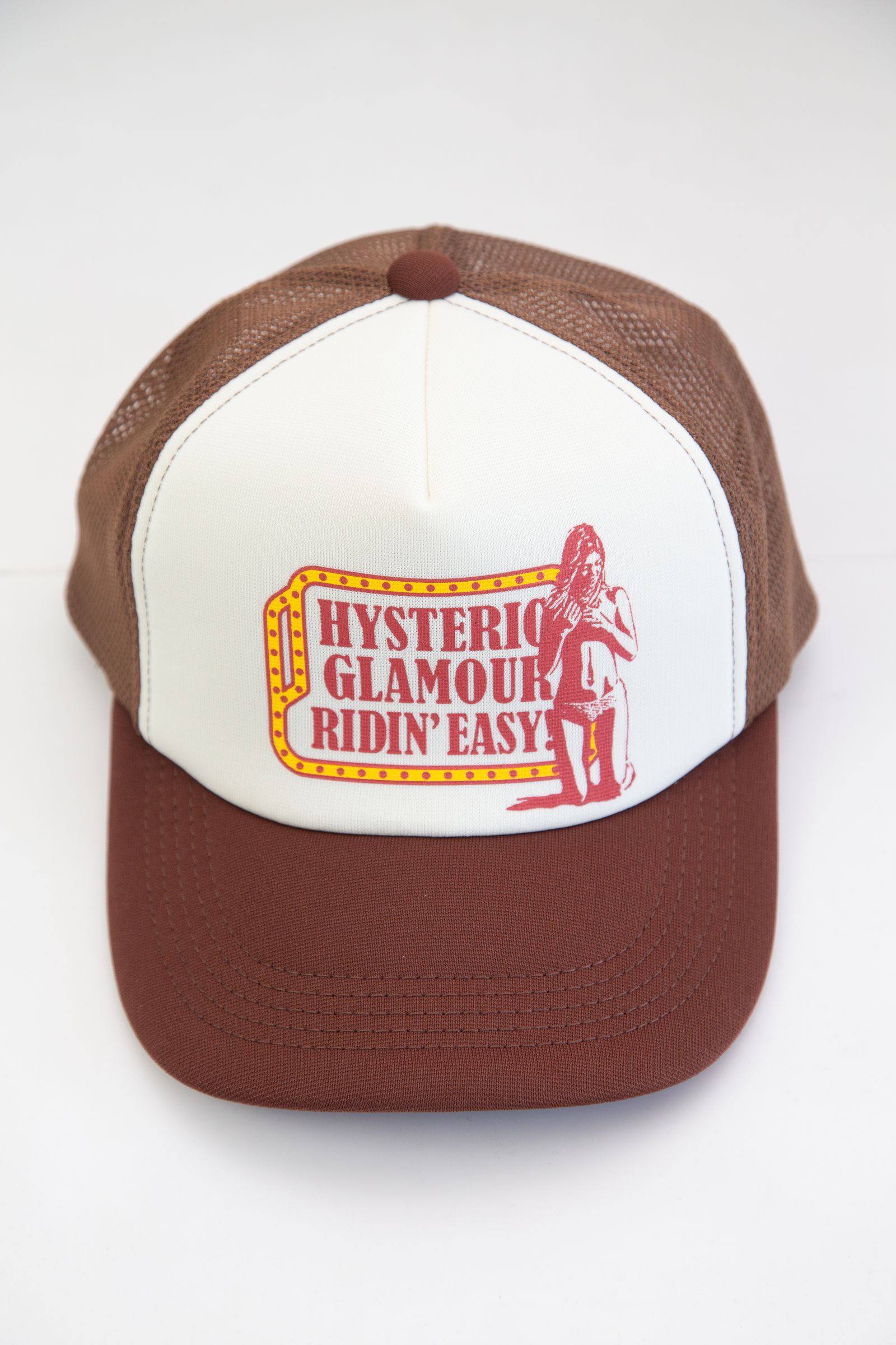 ヒステリックグラマーブラウン HYSTERIC GLAMOURトラッカーキャップ