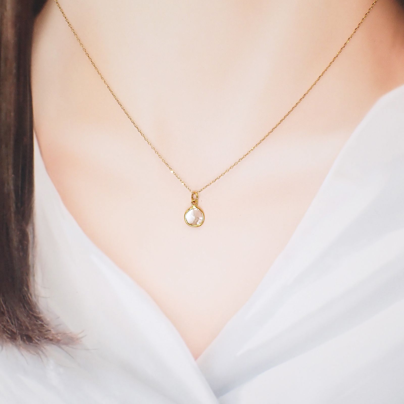 ◇K18仕様◇スライスダイヤモンド ペンダントトップ/チャーム