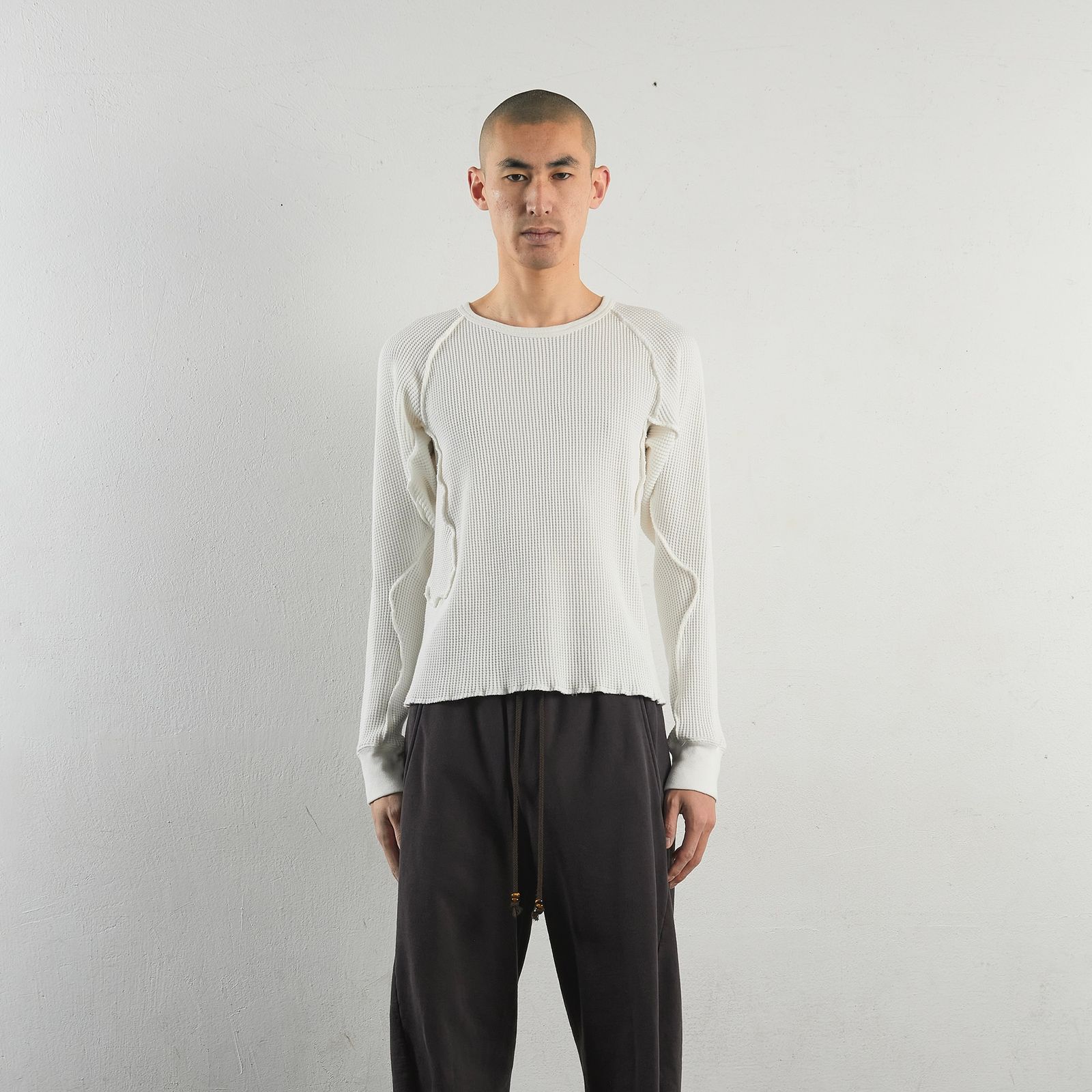 NVRFRGT - 【残りわずか】Waffle Thermal Long Sleeve T-shirt