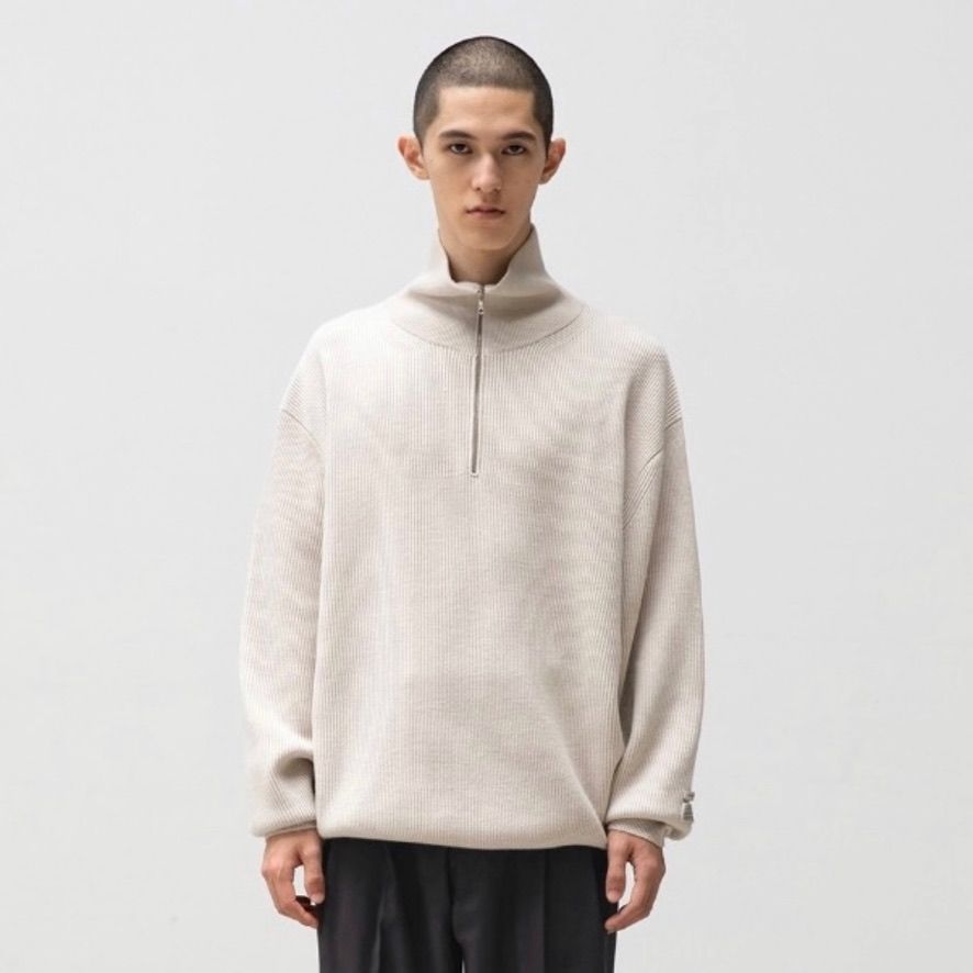 ANOTHER OFFICE - 【残り一点】Volume Half Zip Up Knit | ACRMTSM
