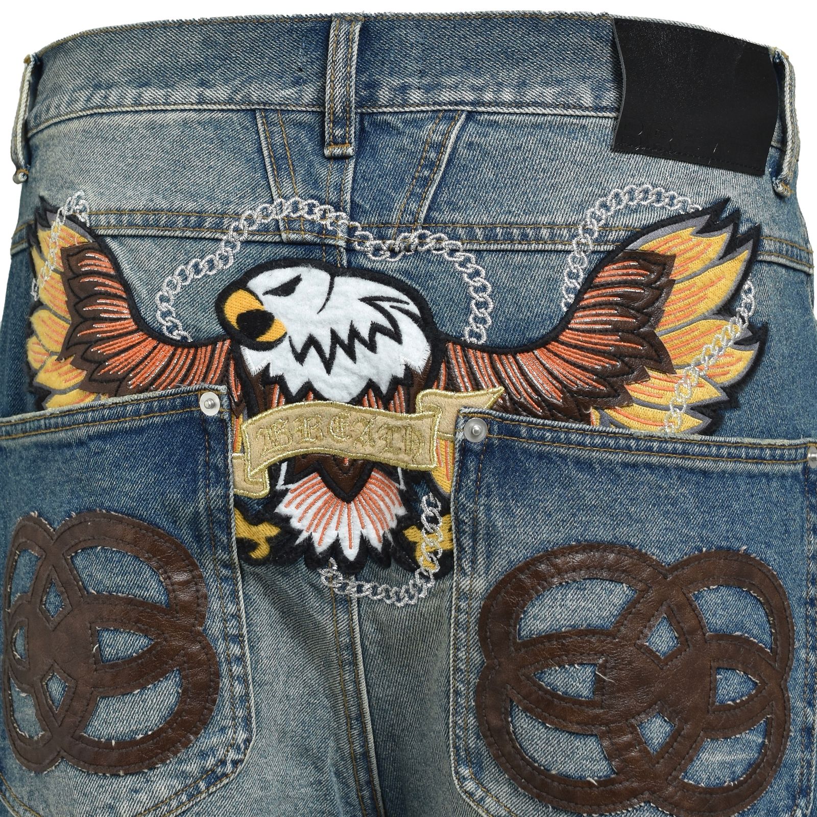 BREATH - 【残り一点】Chain Eagle Patch Denim Pants | ACRMTSM