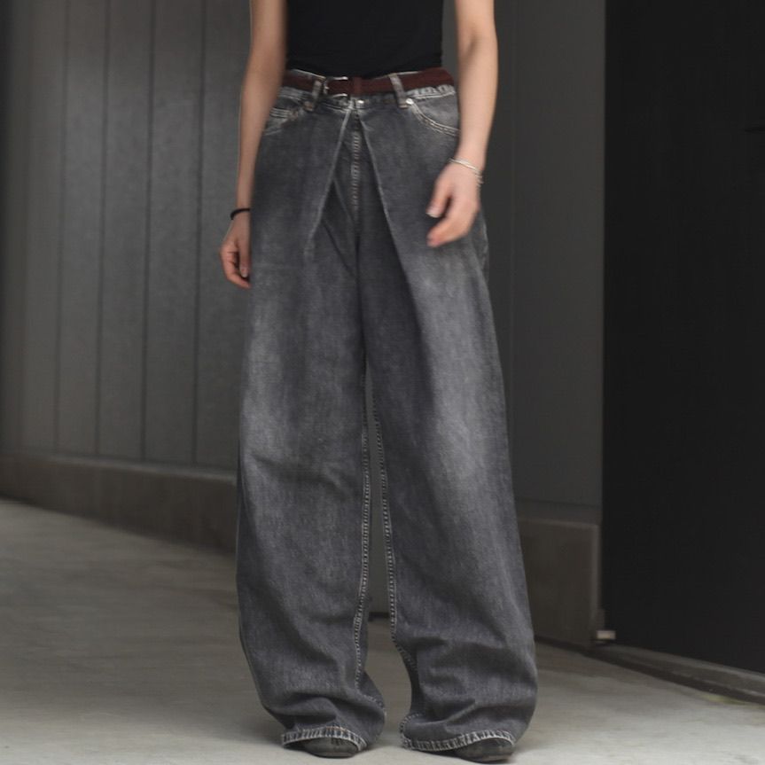 JOHNLAWRENCESULLIVAN - 【残りわずか】Washed Denim Wide Pants(LONG