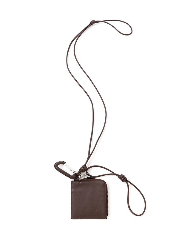 ETRE TOKYO - レザーコードカラビナスクエアパース (BROWN) | ADDICT