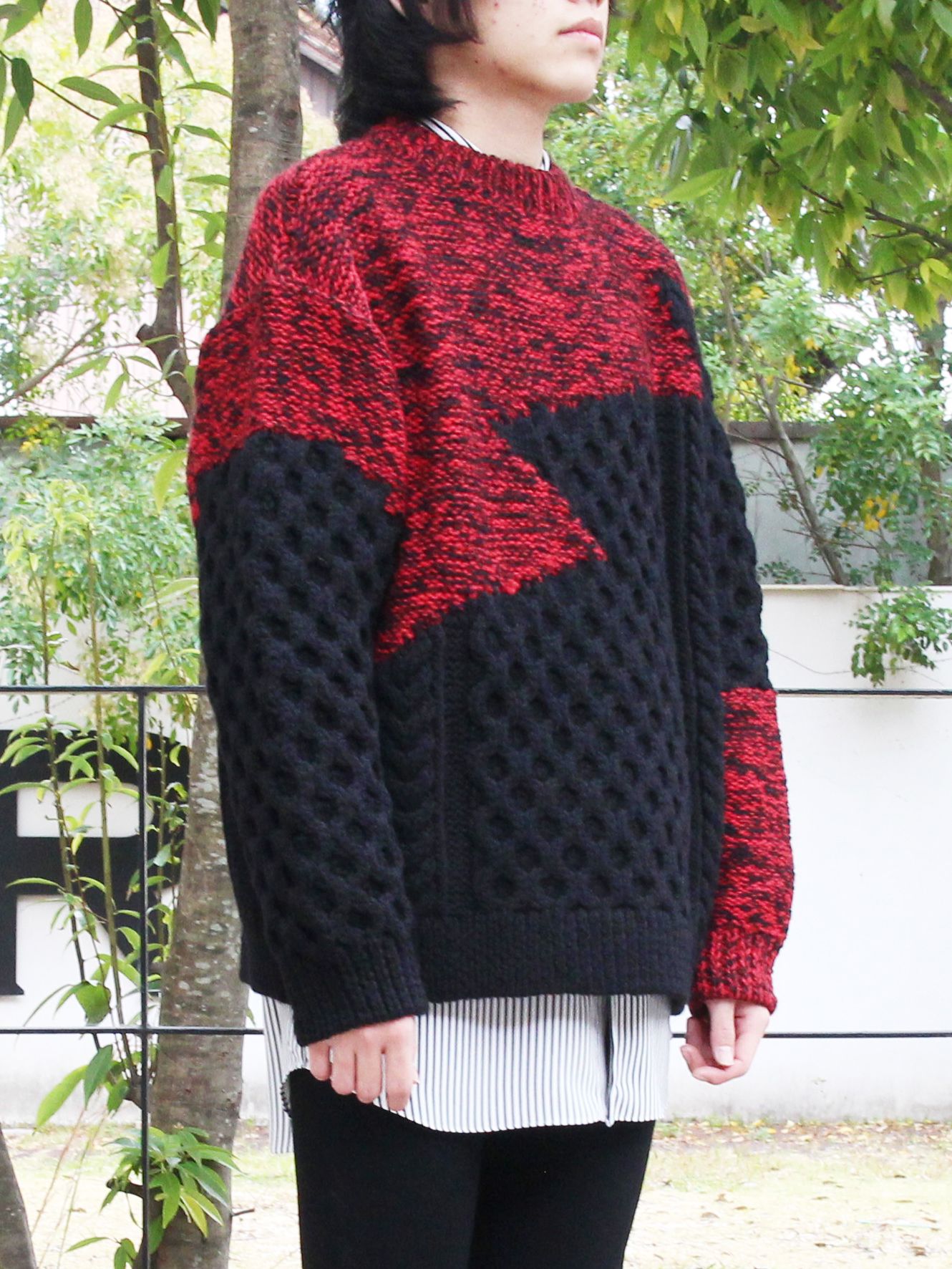 定価110000円 ユウキハシモト 22AWカウチン セーター ニット 48 楽天