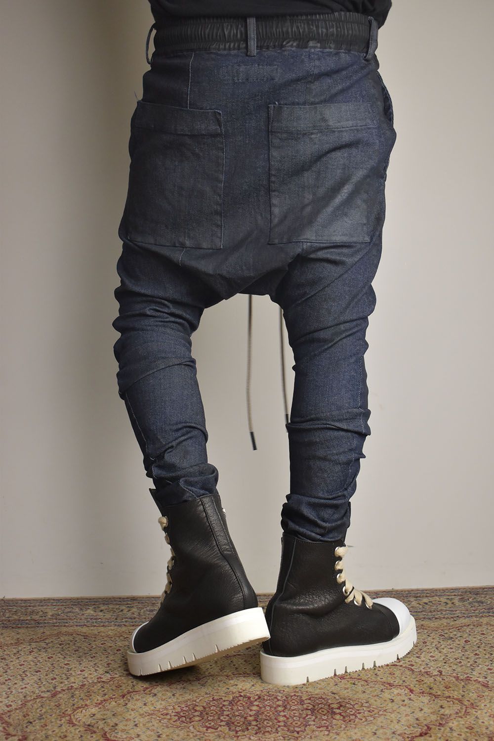 A.F ARTEFACT - Coated Stretch denim Sarouel skinny