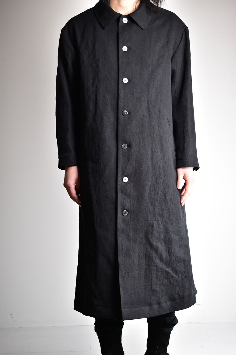 APOZi collection ダブルスーパーロング コート ブラック APOZI 黒
