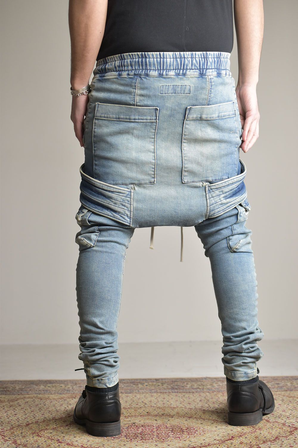 A.F ARTEFACT - Indigo Denim Cargo Sarouel Skinny