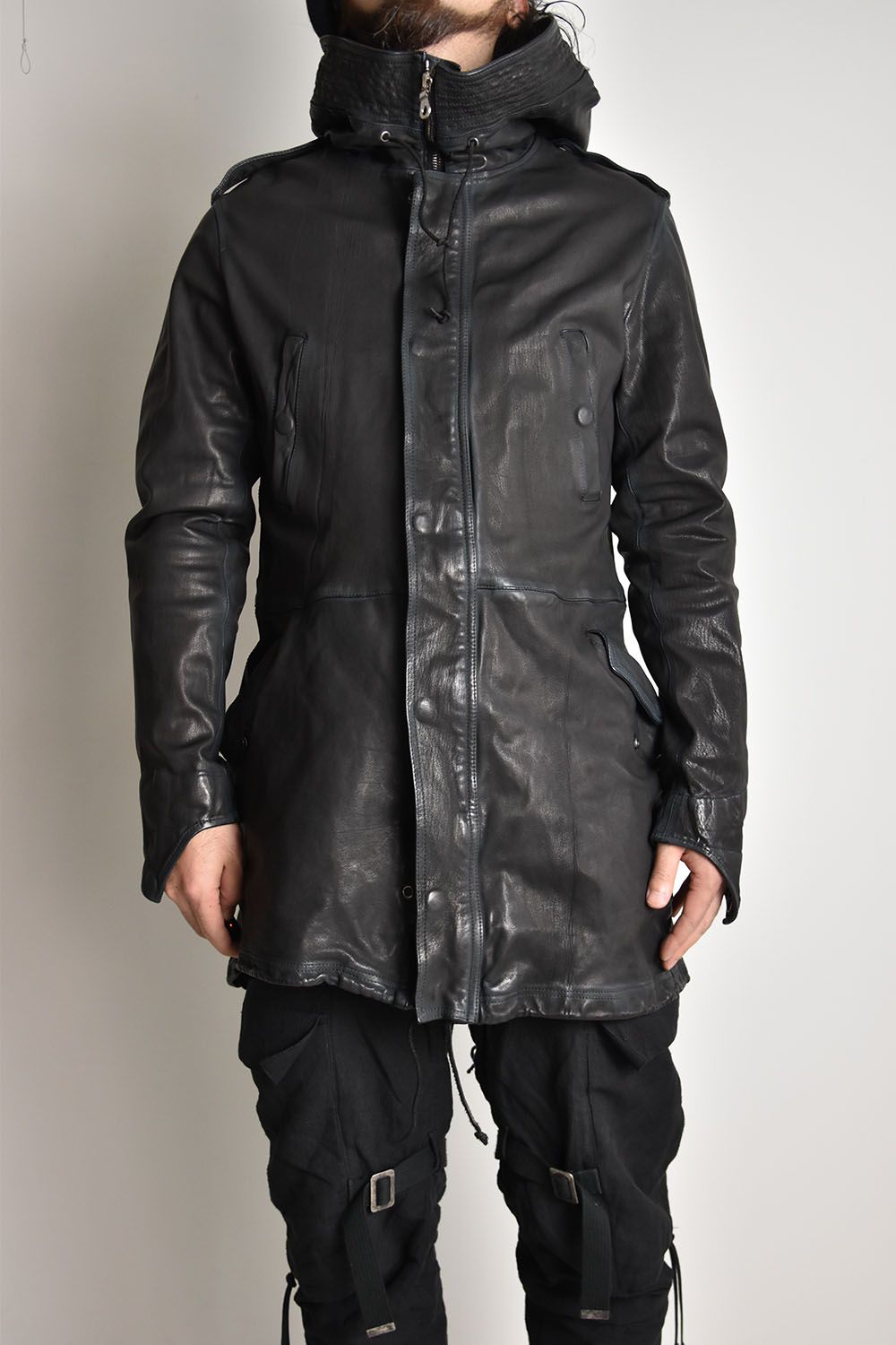 ISAMU KATAYAMA BACKLASH - Goat Leather Mods Coat