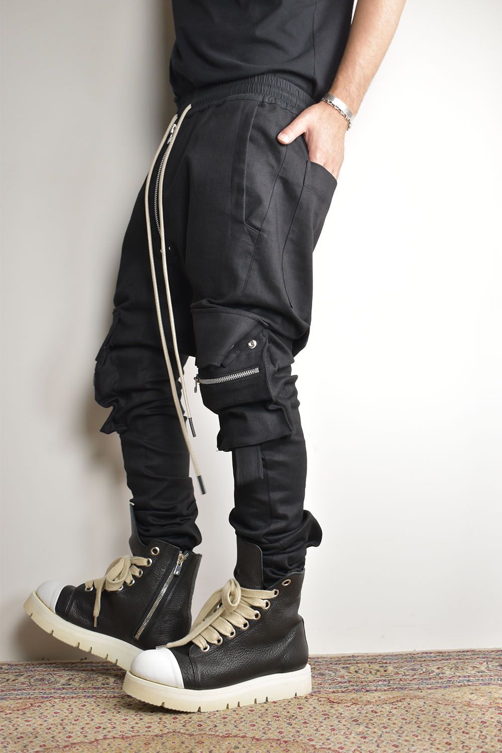 A.F ARTEFACT - Stretch Denim Cargo Sarrouel Skinny