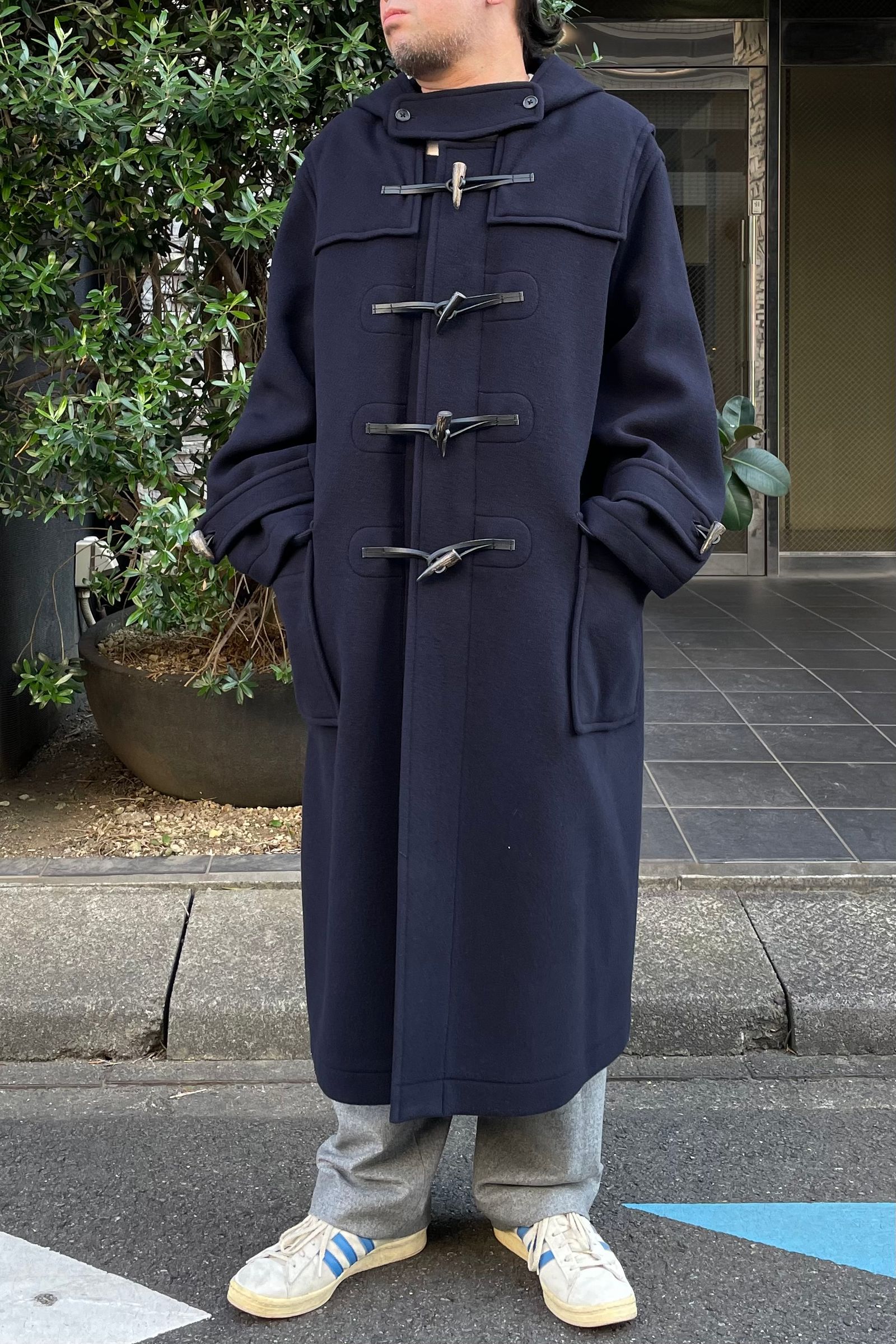 MONTGOMERY モンゴメリーネイビー ダッフルコート Lメンズ 英国製