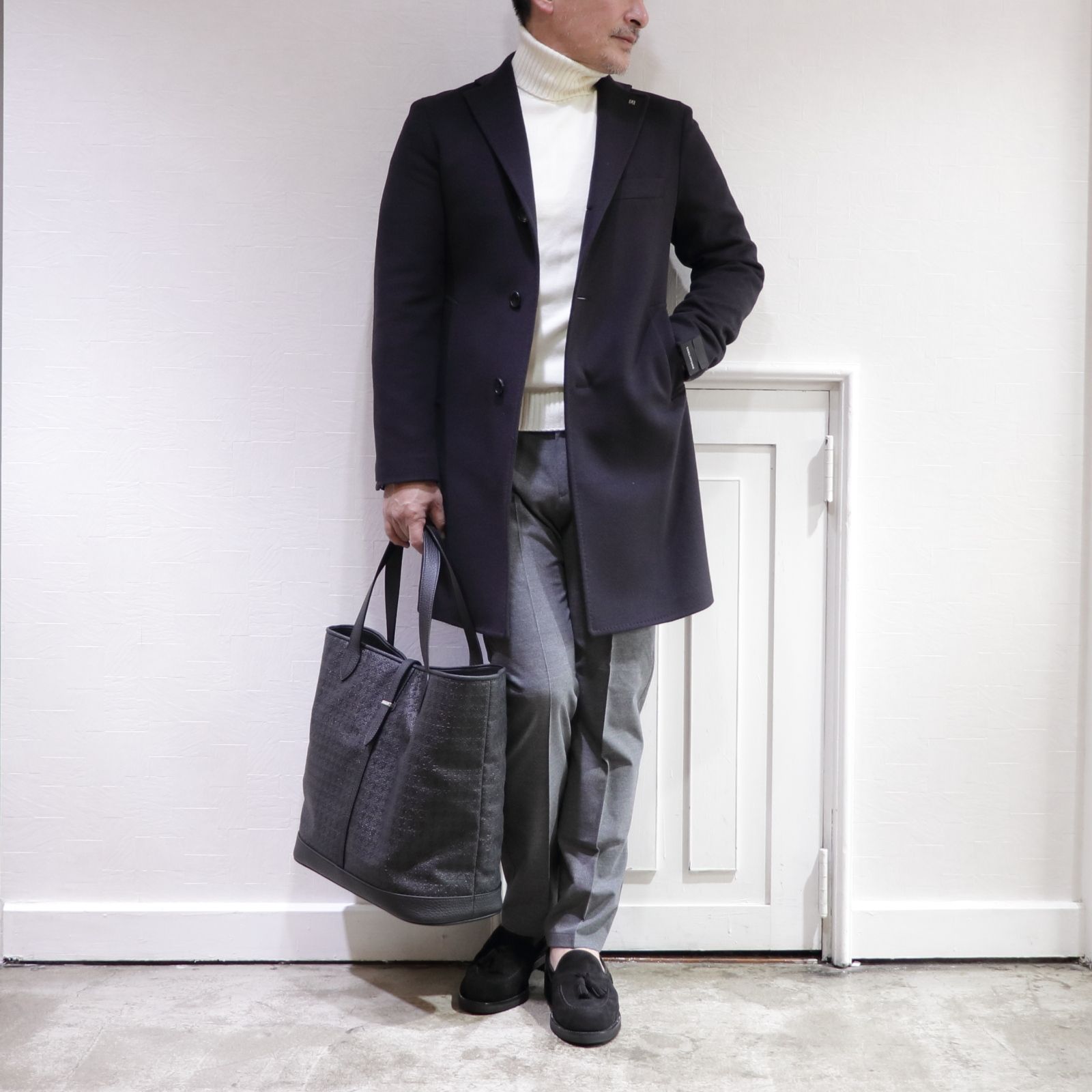 タリアトーレ ALPES ネップツイード ヘリンボーン ダッフルコート 楽天