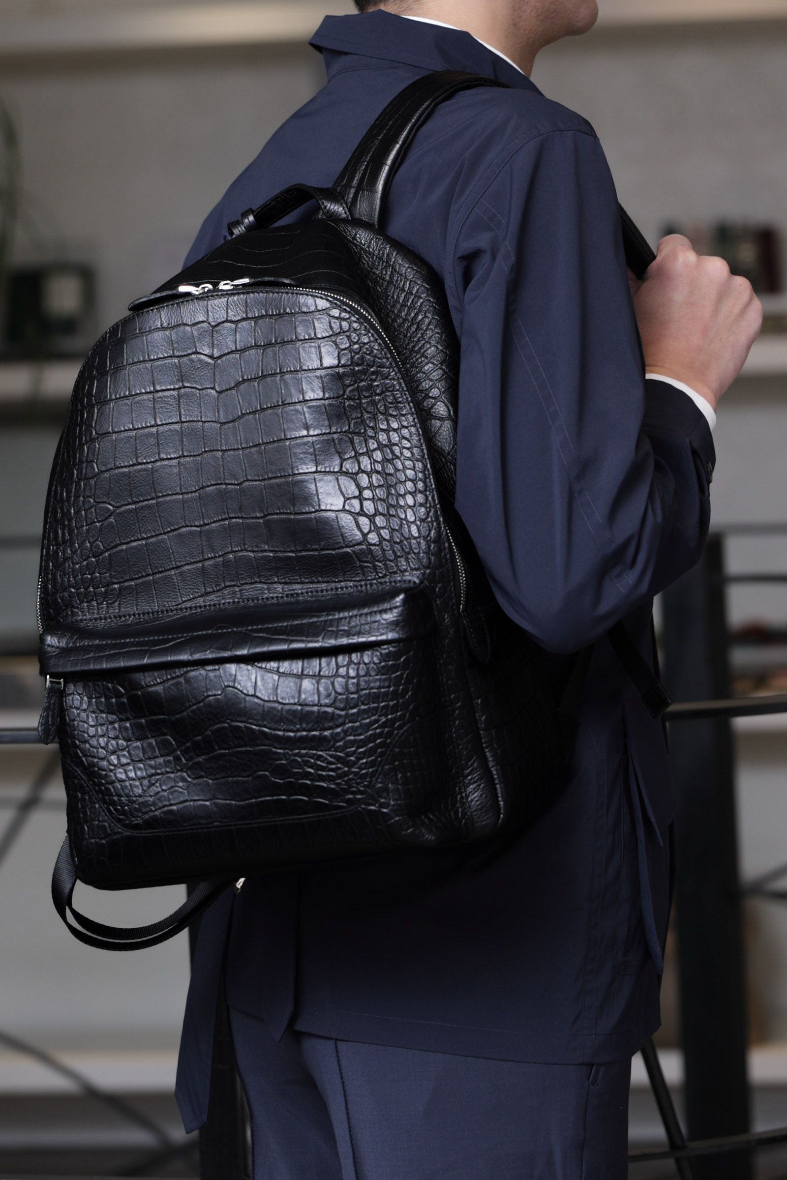 PELLE MORBIDA - 【BEKKU HOMME 別注】 クロコダイル型押し レザー