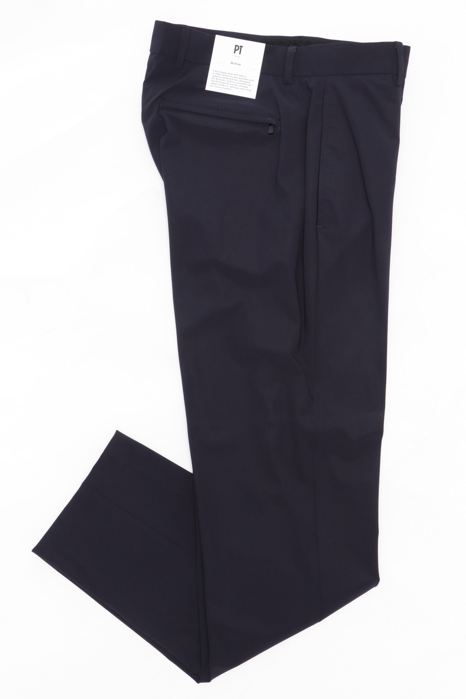 PT TORINO - ACTIVE ノープリーツ ストレッチナイロン スラックス