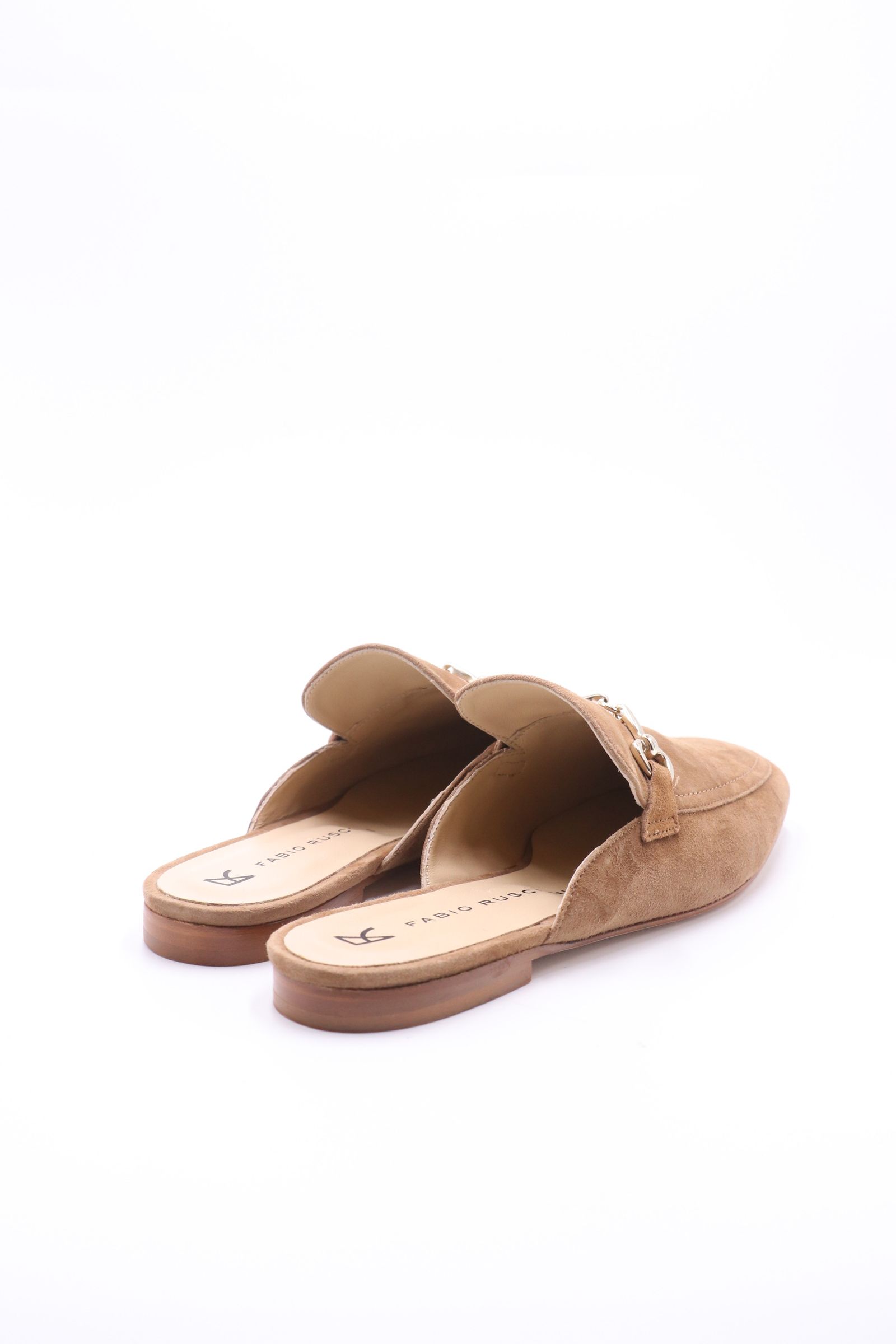 FABIO RUSCONI - FA4200 スエード レザー ビット ローファー ミュール