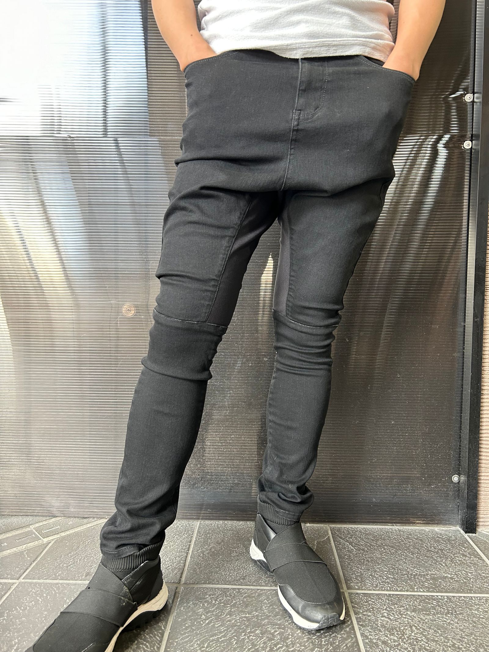 ys Yuji SUGENO - High Power Stretch Denim Semi Sarouel Pants