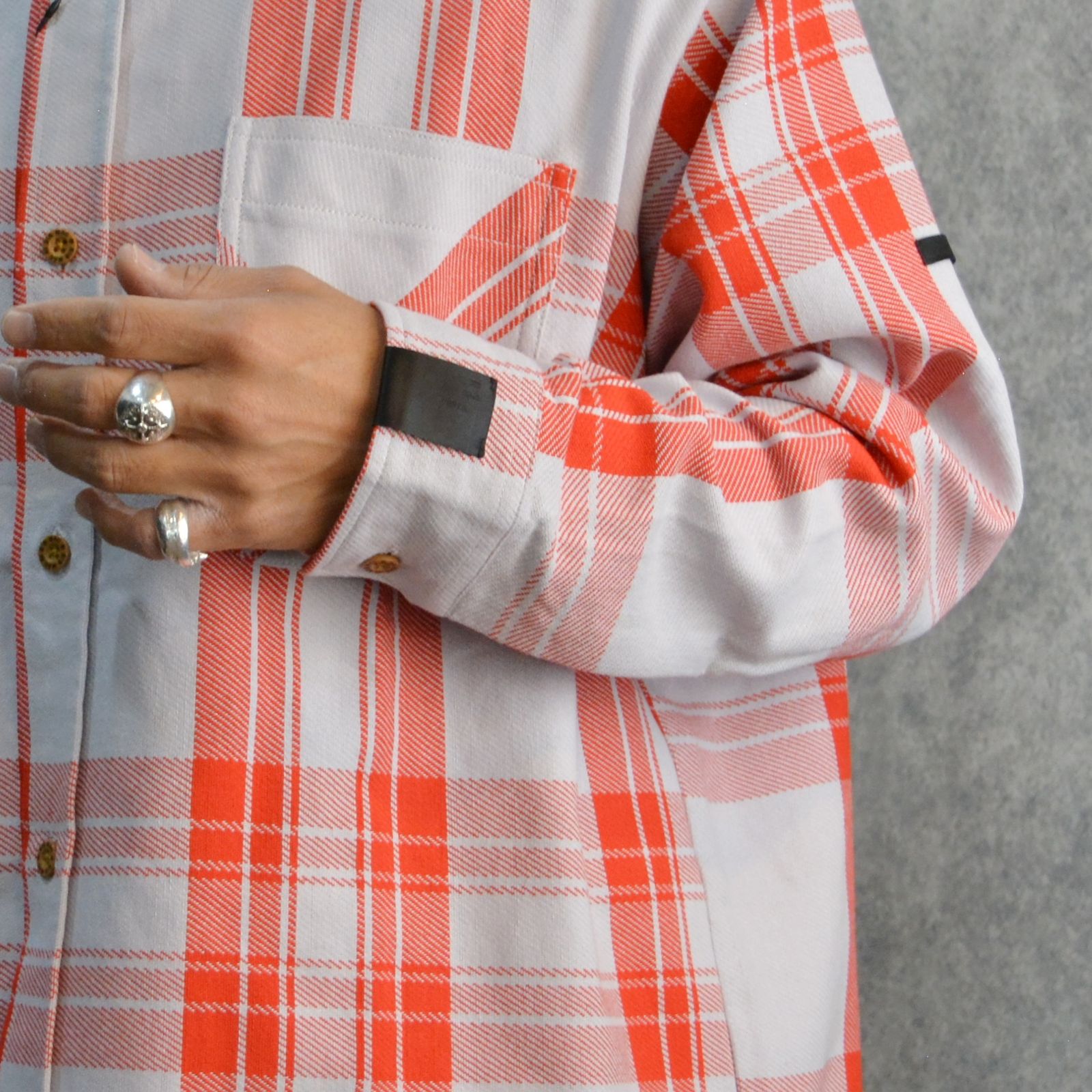 N.HOOLYWOOD - BIG MAC SHIRT （GRY CHECK） / チェックシャツ