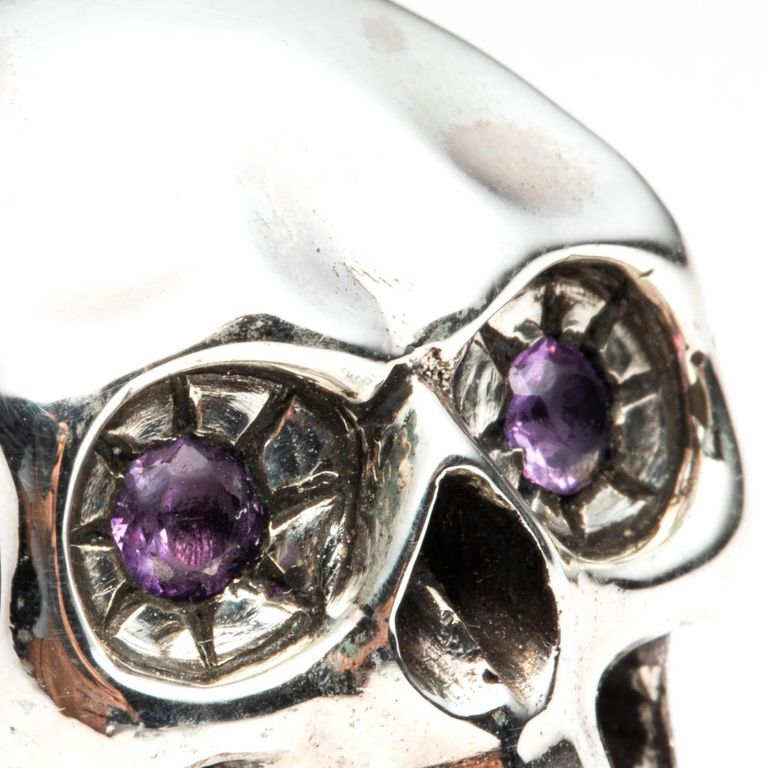 CALEE - × D.O.D LUCKY SKULL RING ＜AMETHYST＞ (SILVER / AMETHYST
