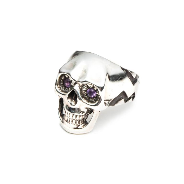 CALEE - × D.O.D LUCKY SKULL RING ＜AMETHYST＞ (SILVER / AMETHYST
