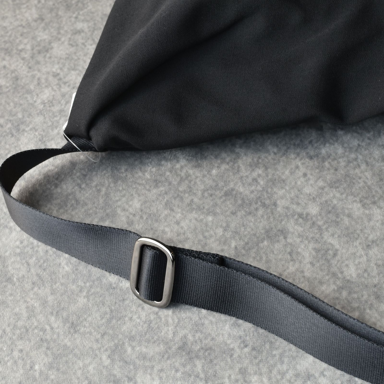 yohji yamamoto - WOOL GABARDINE NYLON TAPE DRAPE SACOCHE （BLACK