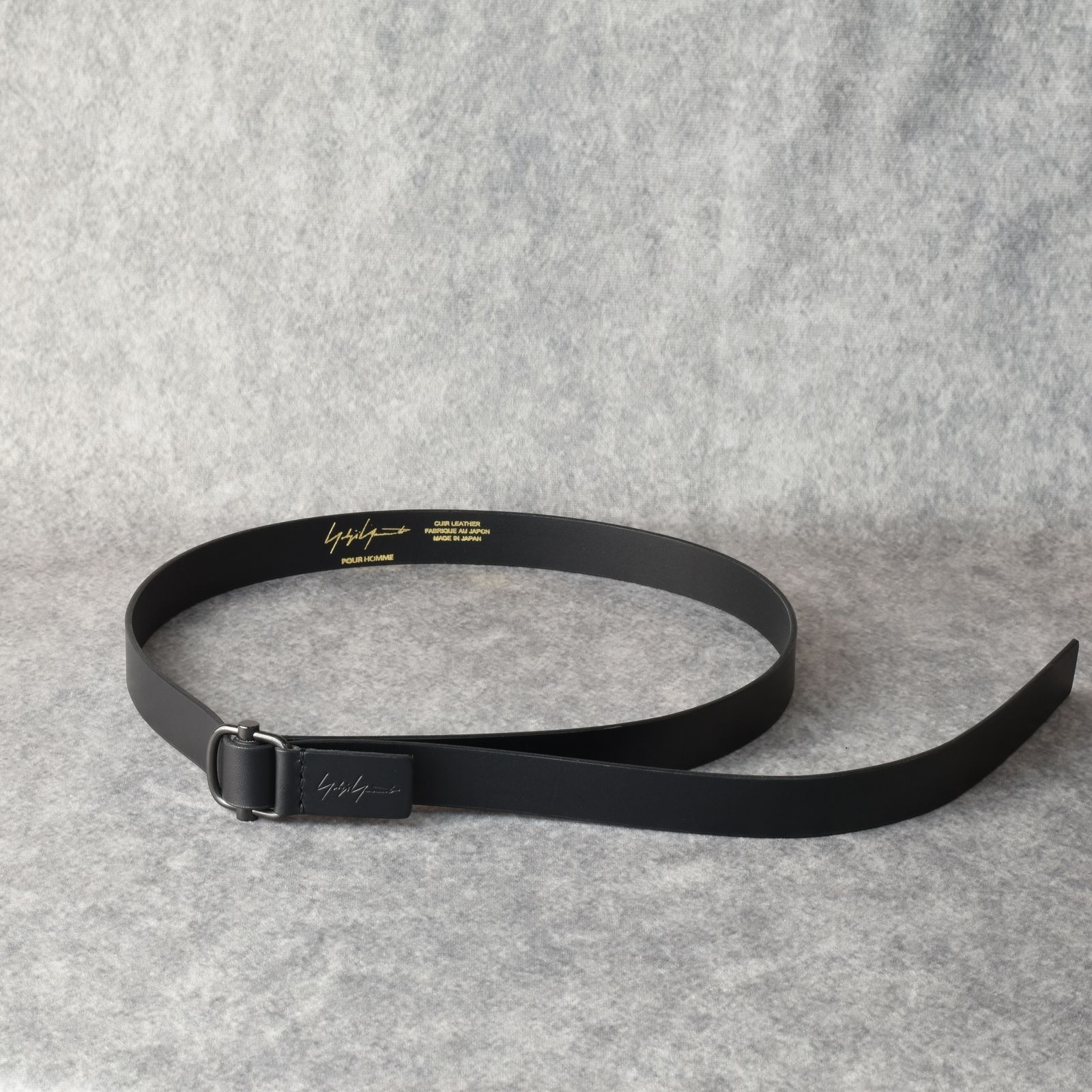 yohji yamamoto - MAT SOFT OIL 25MM FREE BELT （BLACK） / 25MM