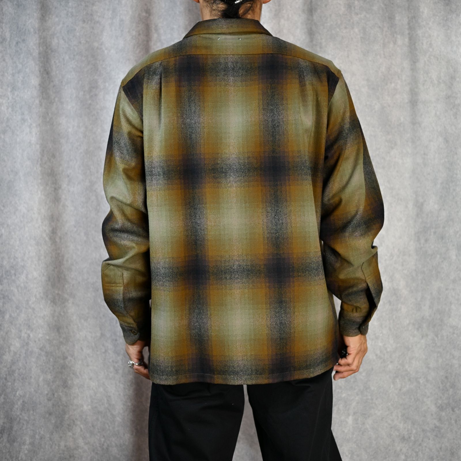 MINEDENIM - × PENDLETON W.Check Double Pocket Ooen Collar SH （BRT