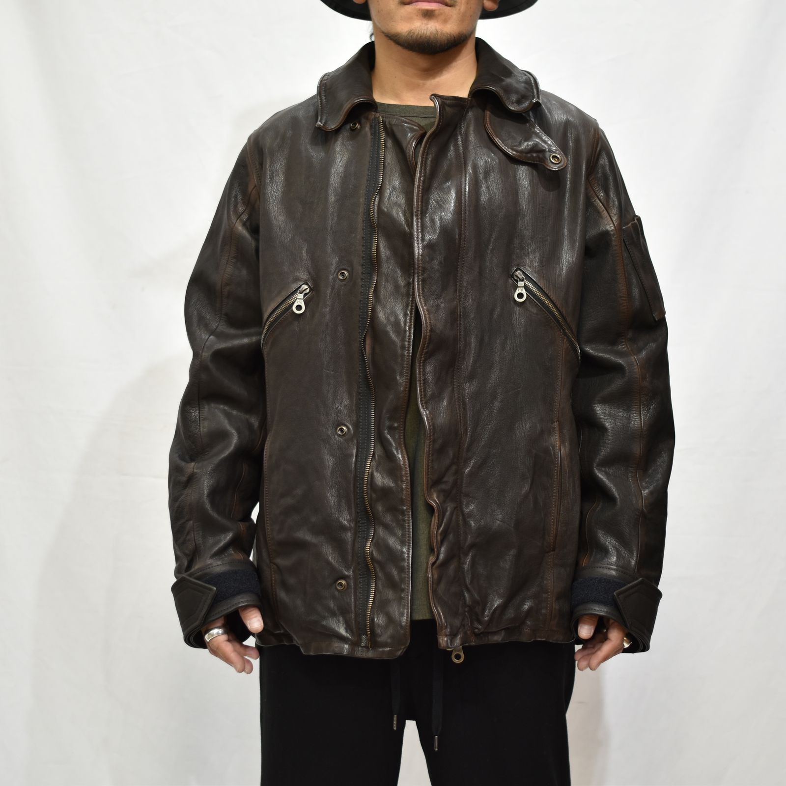 ISAMU KATAYAMA BACKLASH - ゴートタンニン二段染め ミリタリー