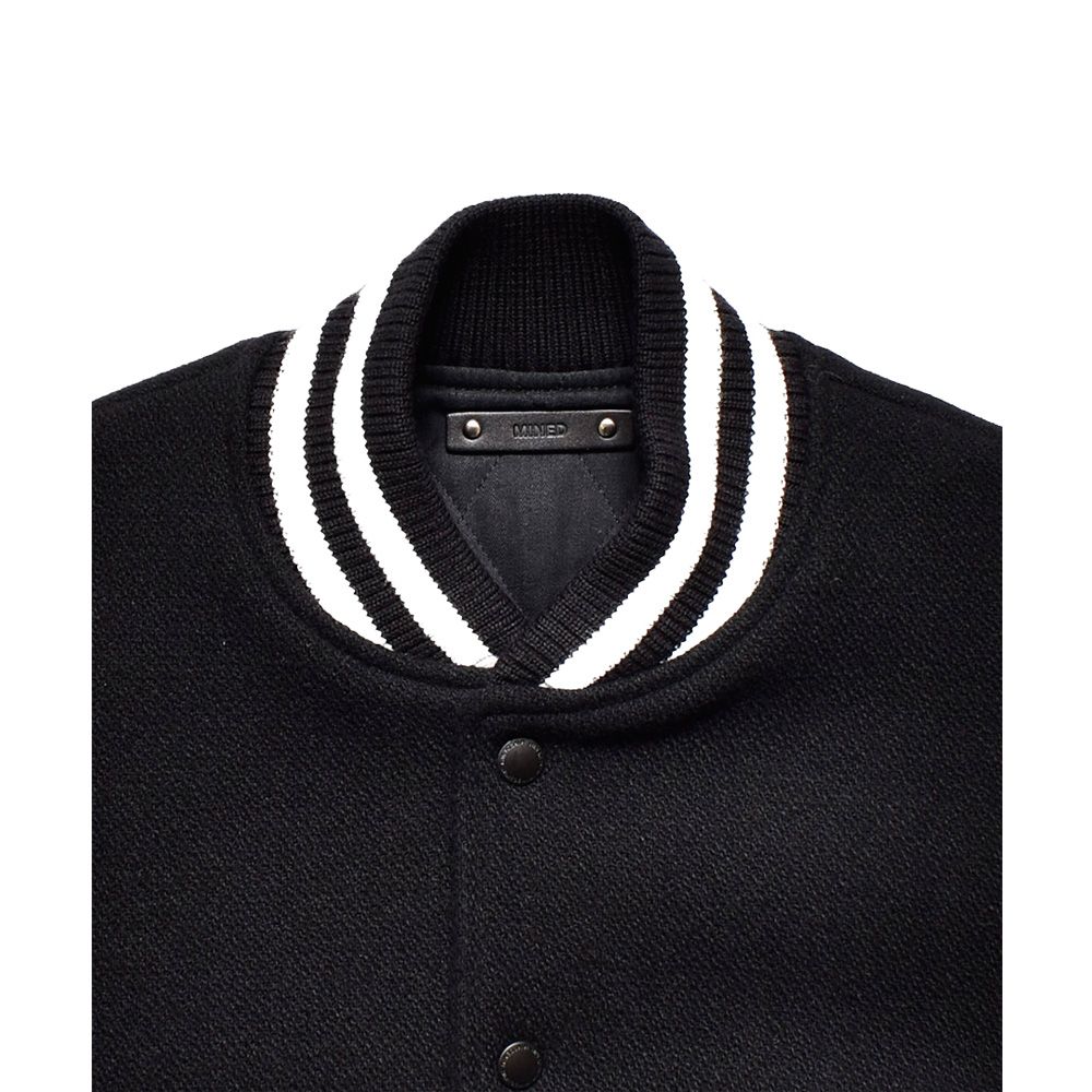 MINEDENIM - Wool Meiton & Leather Studium Jamper / 2310-9004