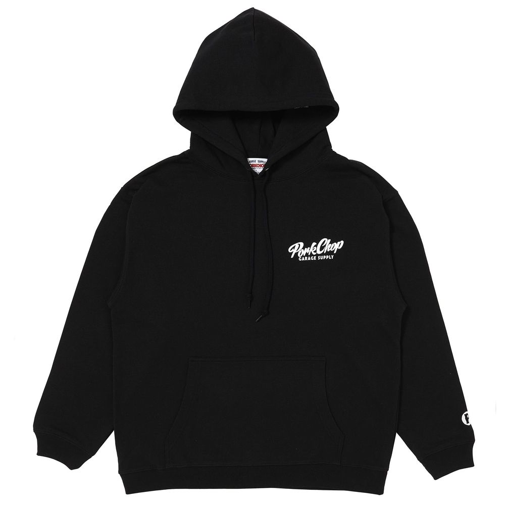 PORKCHOP - 【ラスト1点-サイズM】 SCRIPT PORK HOODIE - BLACK / プル