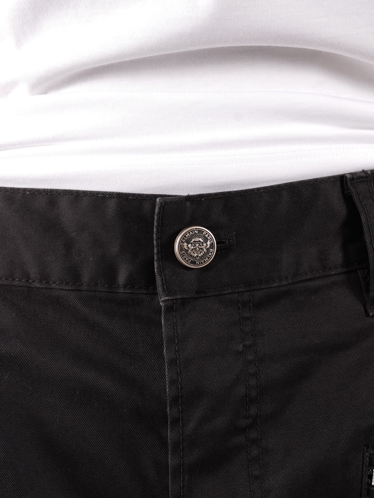 BALMAIN - BH1 PANTS DENIM CARGO TAPERED / コットン カーゴパンツ