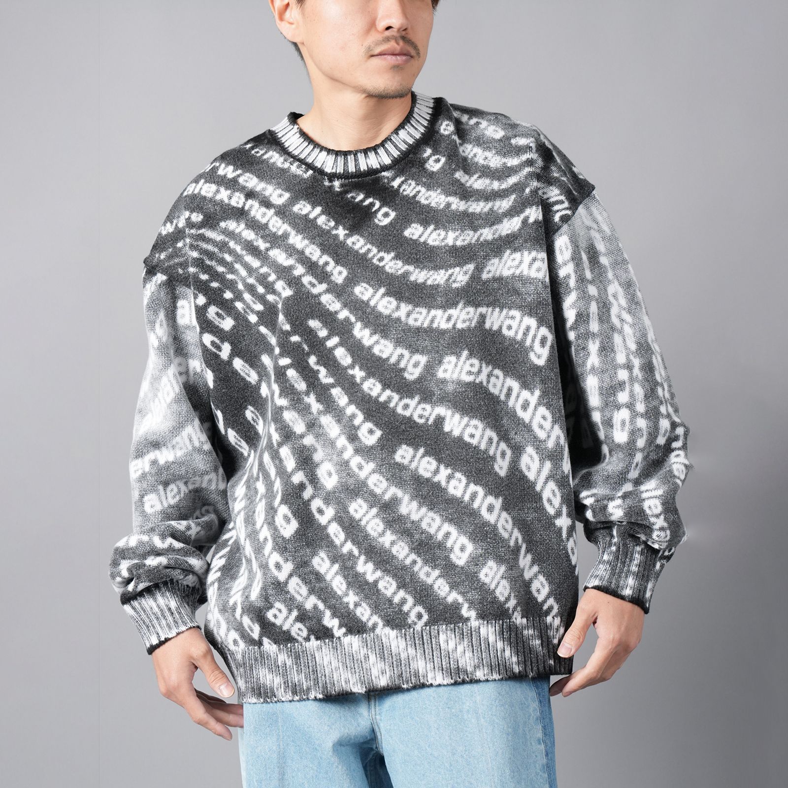 alexander wang - 【ラスト1点】CREWNECK PULLOVER W/ REVERSE PRINTED