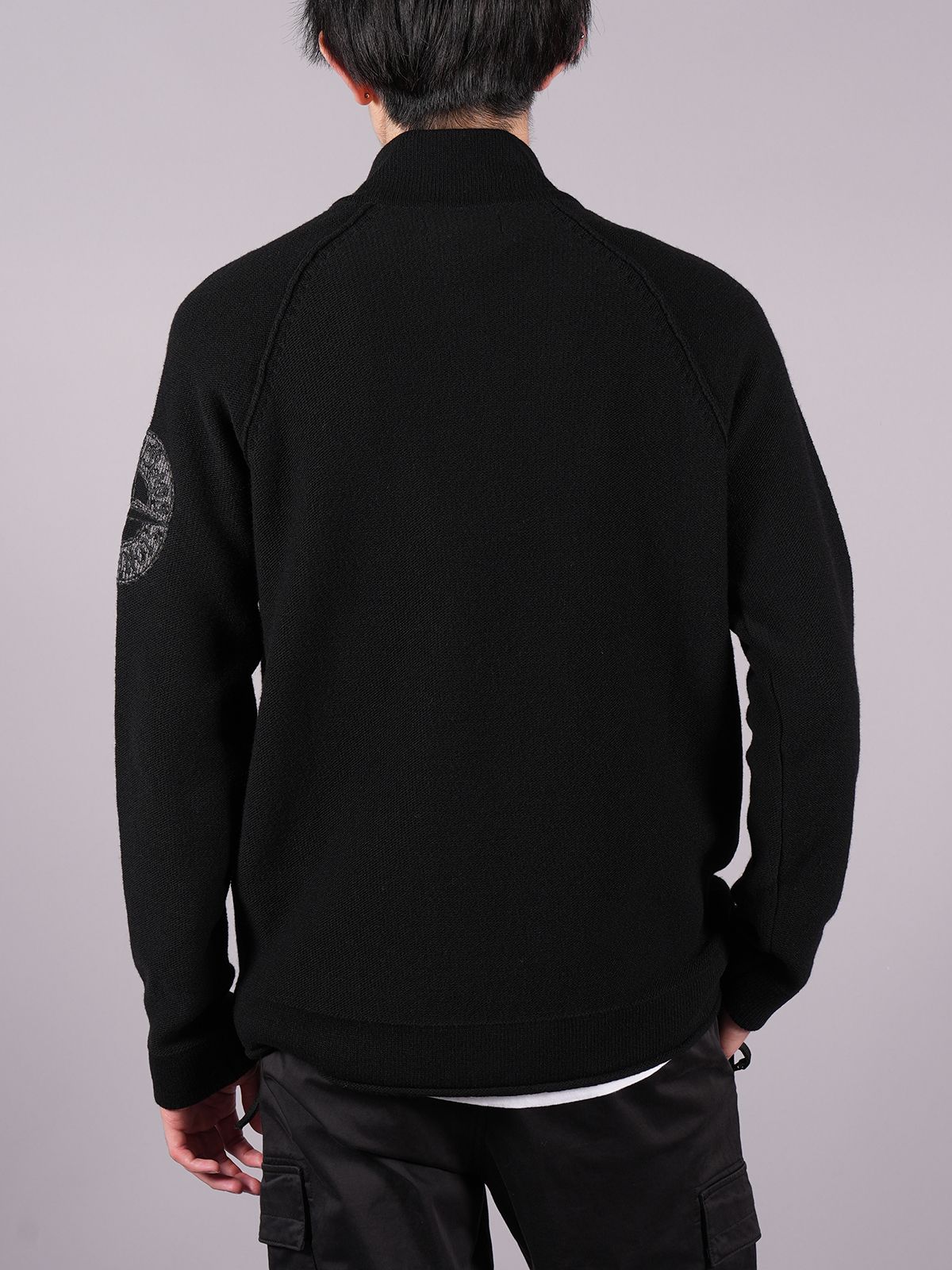 STONE コンパスパッチ スナイデルニット ジップ カーディガン STONE