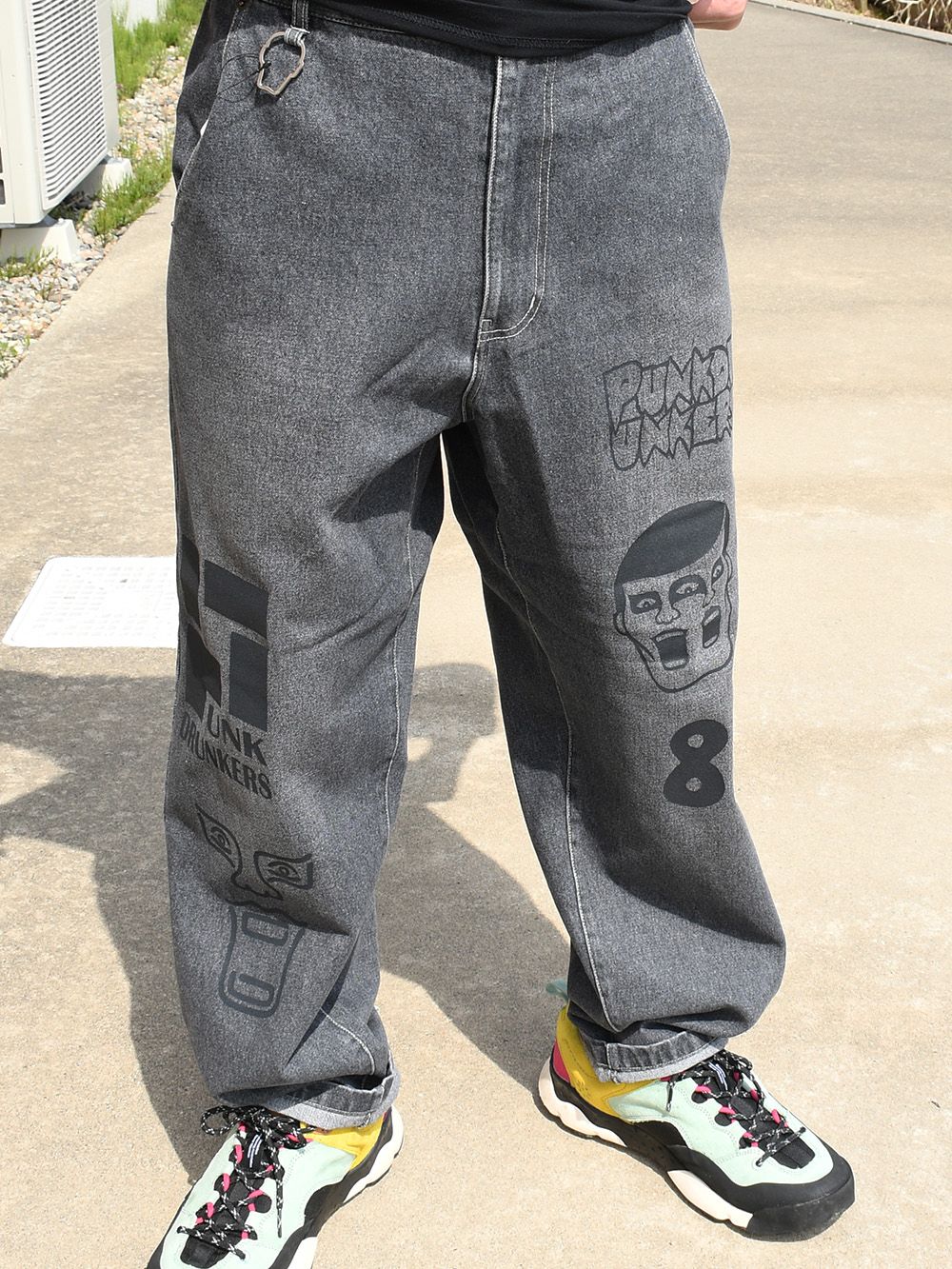 PUNK DRUNKERS - マルチプリントデニムパンツ | DOLL