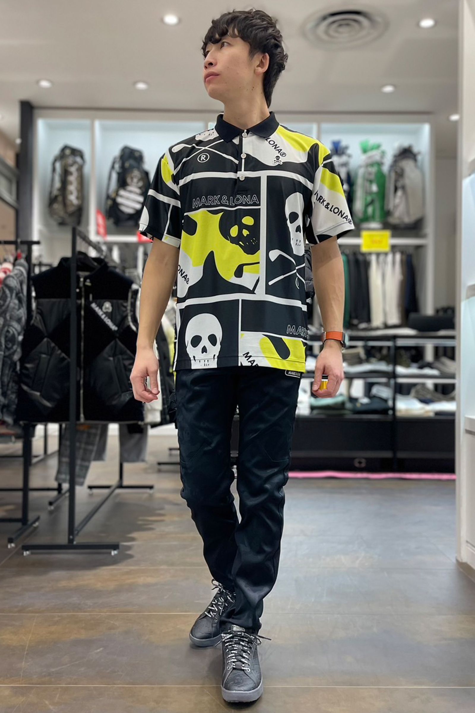 MARK&LONA モックネック半袖シャツ 50 MARK&LONA マークアンドロナ