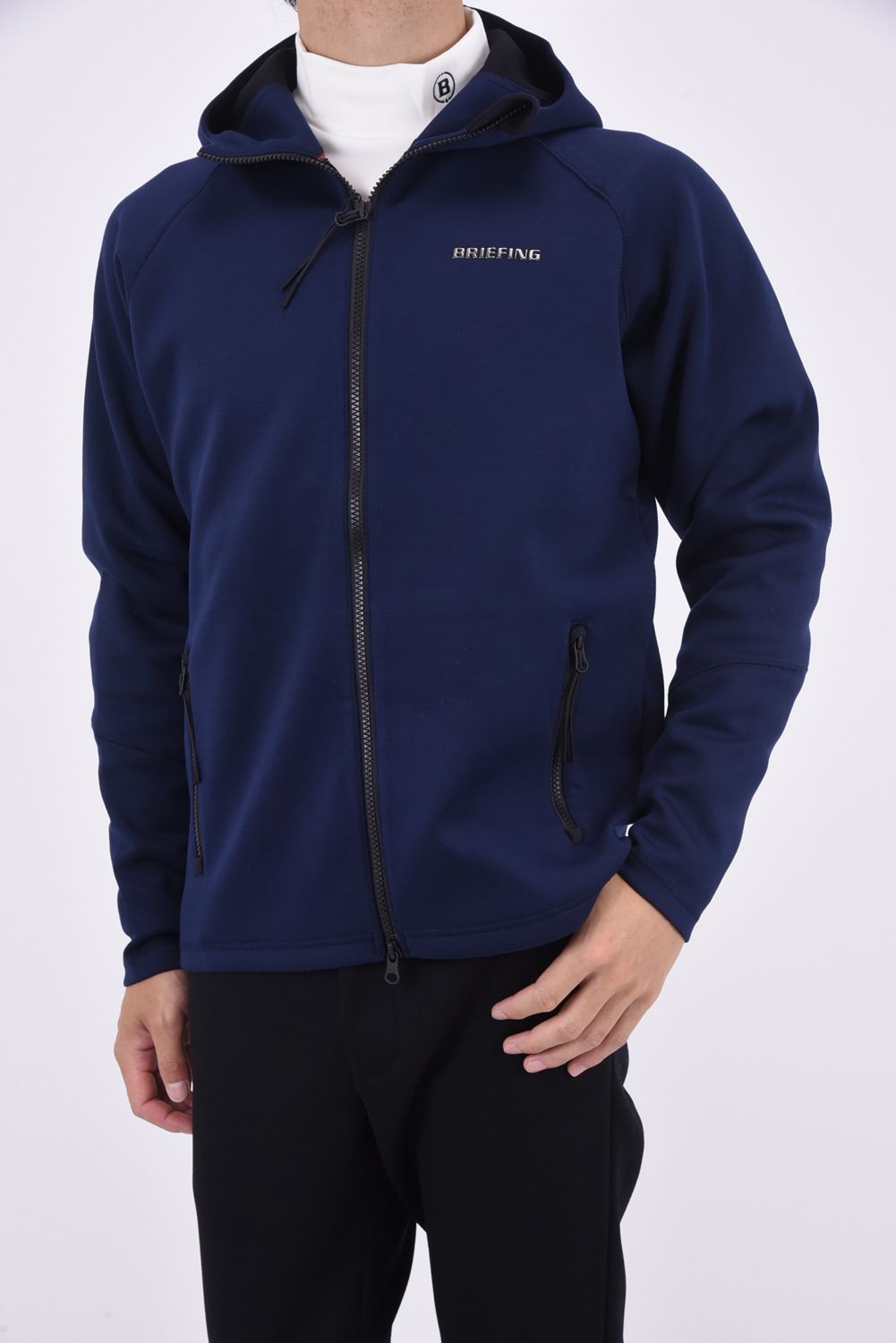 BRIEFING ブリーフィング ウィンドブロックニット L ネイビー BRIEFING