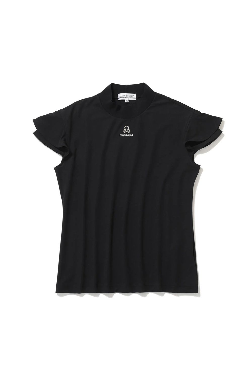 マーク＆ロナ モックネック Tシャツ ゴルフウェア ブラック マーク