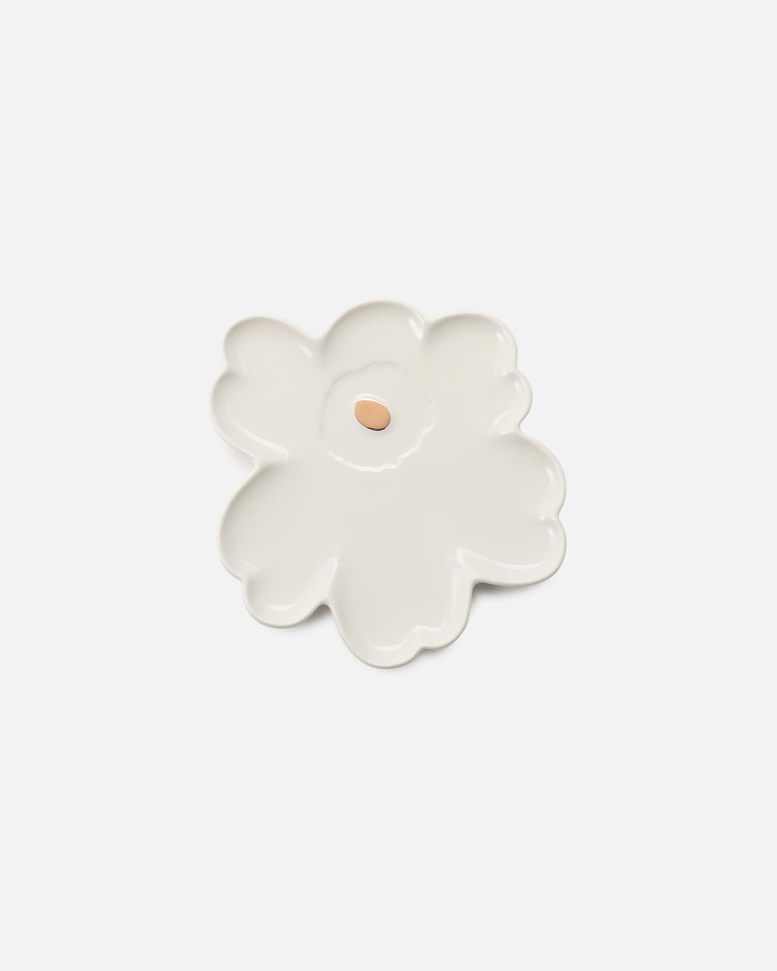 Marimekko - Unikko Shape / プレート / 20cm / ホワイト / ゴールド