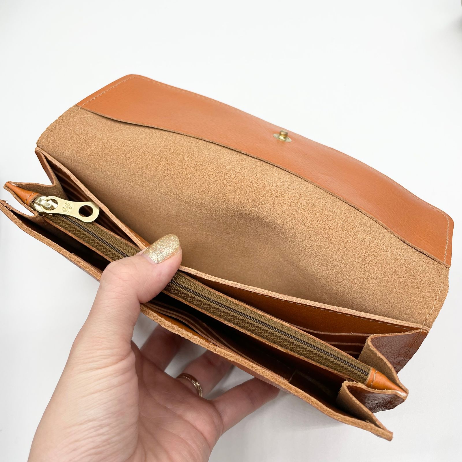 IL BISONTE - ロングウォレット/スナップボタン長財布/ヤケヌメ